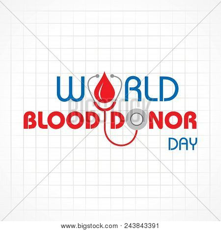 Creative World Blood Donor Day Greeting Stock Vector
