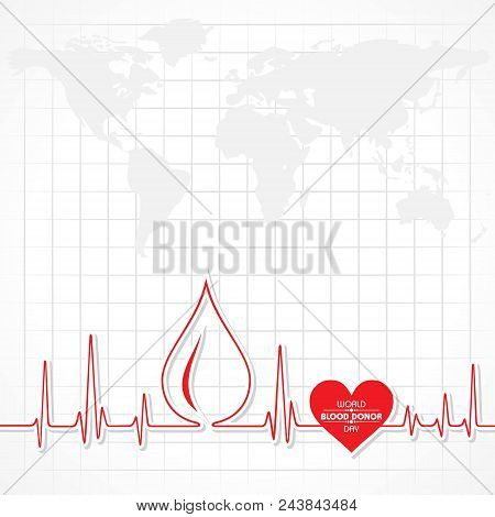 Creative World Blood Donor Day Greeting Stock Vector