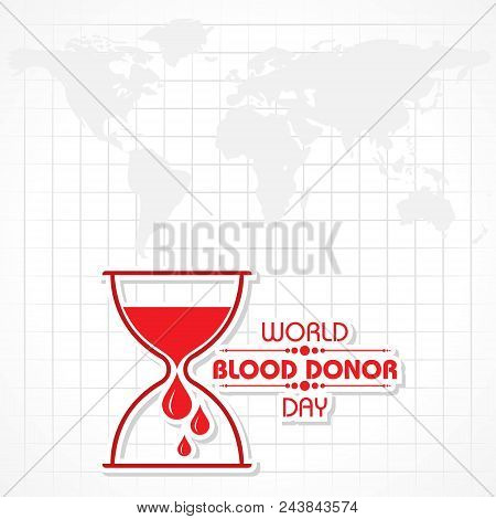 Creative World Blood Donor Day Greeting Stock Vector