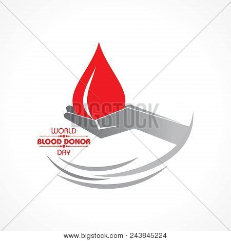Creative World Blood Donor Day Greeting Stock Vector
