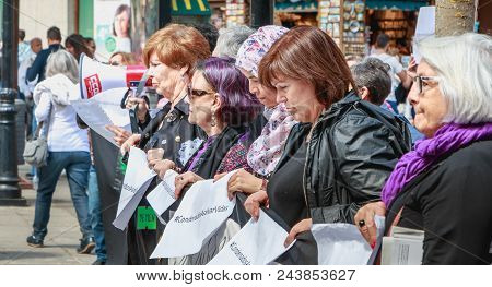 Demonstration Of Activists Mujeres De Negro - Women In Black - Against The War In Israel