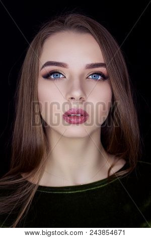 Beautiful Model With Large Blue Eyes