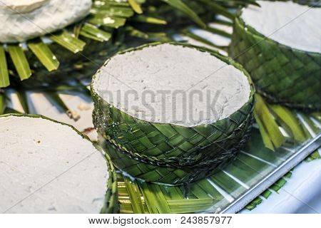 Jben, Typical Fresh Cheese From The Rif Mountain Region In The North Of Morocco, On A Rustic Present