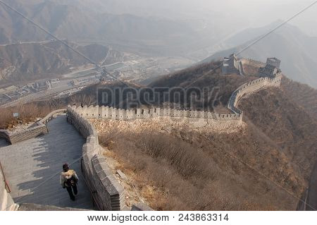 View Of Great Wall In China Near Bejing