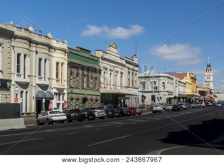 Ballarat, Victoria, Australia, 12th March 2018 - View Of Lydiard Street In The City Of Ballarat, Vic