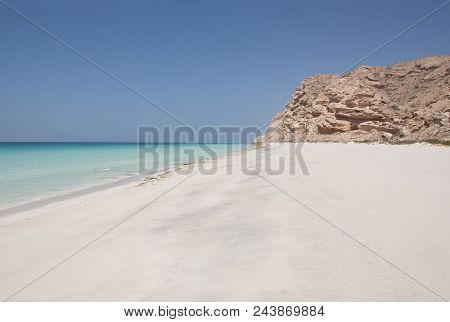 Deserted Beach At Socotra Island In Yemen