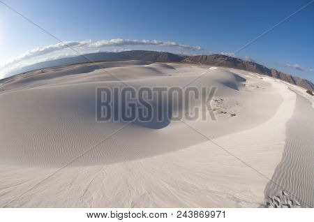 Sand Dunes In Desert Of Socotra Island, Yemen