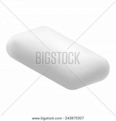 Chewing Single Gum Mockup. Realistic Illustration Of Chewing Single Gum Vector Mockup For Web Design