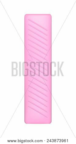 Pink Gum Stick Mockup. Realistic Illustration Of Pink Gum Stick Vector Mockup For Web Design Isolate
