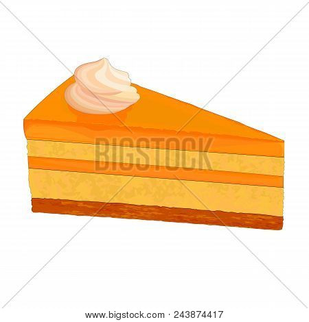 Isolated Illustration Of A Figure Of An Orange Cake
