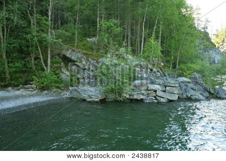 Mountain floden Inthe skov