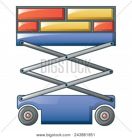 Airport Bagage Lift Icon. Cartoon Of Airport Bagage Lift Vector Icon For Web Design Isolated On Whit