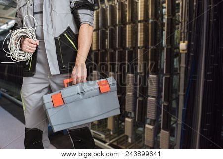 Worker in automatic telephone exchange