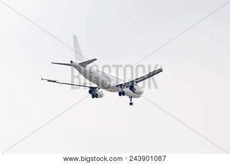 Unspecified White Plane Isolated On White Background.