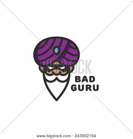 Bad Guru Logo Template Design. Vector Illustration.