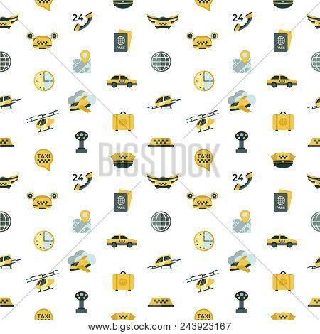 Digital Vector Flying Taxi Drone Icon Set