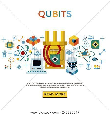 Digital Vector Quantum Computing Icon Set