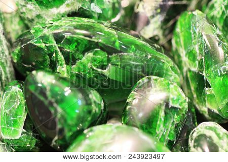 Green Chrome-diopside Mineral As Very Nice Natural Background