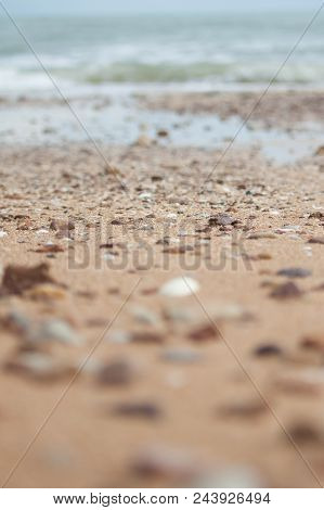 The Focus Of The Beach With Small Rocks In Rayong In Thailand