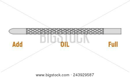 Oil Dipstick. Level Measurement. Vector Illustration Transport Industry