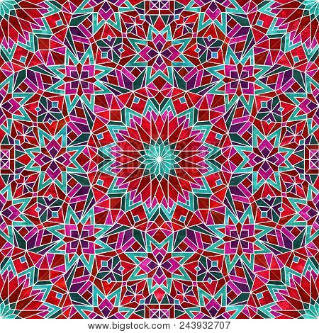 Morrocan Seamless Mosaic Pattern. Arabic Abstract Background