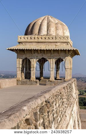 Jahaz Mahal , Ship Palace In Sunrise. Mandu, Madhya Pradesh. India. Old Indian Architecture On The B
