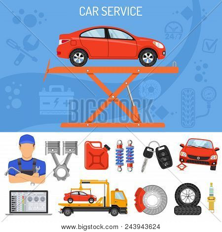 Car Service Banner Vector Photo Free Trial Bigstock