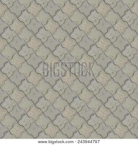 Abstract Seamless Pattern For Designers With Concrete Causeway Road From Ciment