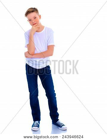 The Little Boy Is Thinking.