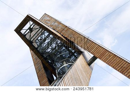 Observation Desk On Beautiful Salas Lookout Tower, Moravia, Czech Republic,