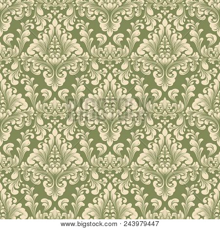 Vector Damask Seamless Pattern Background. Classical Luxury Old Fashioned Damask Ornament, Royal Vic