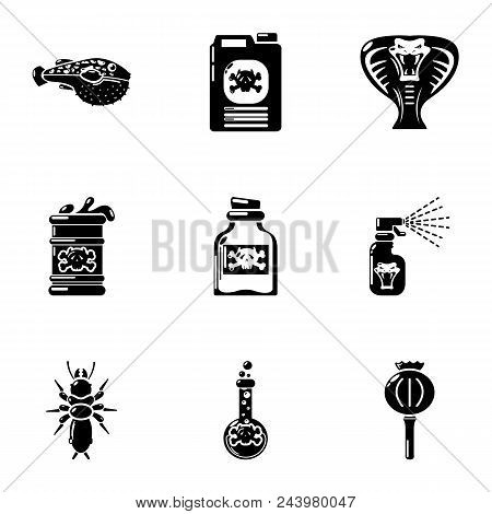 Venom Icons Set. Simple Set Of 9 Venom Vector Icons For Web Isolated On White Background