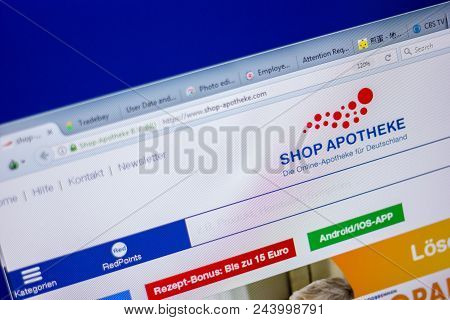 Ryazan, Russia - June 05, 2018: Homepage Of Shop-apotheke Website On The Display Of Pc, Url - Shop-a