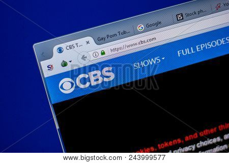 Ryazan, Russia - June 05, 2018: Homepage Of Cbs Website On The Display Of Pc, Url - Cbs.com