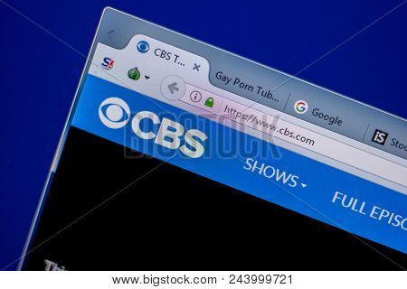Ryazan, Russia - June 05, 2018: Homepage Of Cbs Website On The Display Of Pc, Url - Cbs.com