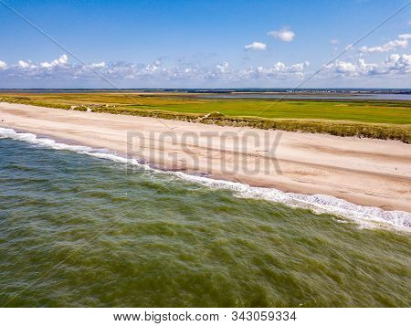 Aerial View Of The Sondervig Beach In Denmark - Europe