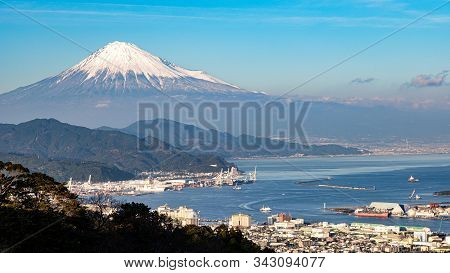 Fuji Mountain And Habour Landscpae View.it S A Tourism Destination In Japan Day Trip From Tokyo With