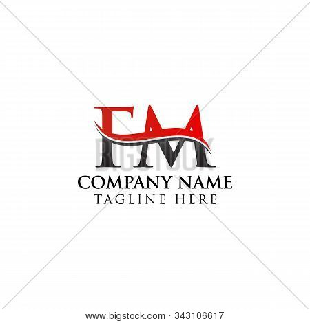 Fm Letter Type Logo Design Vector Template. Abstract Letter Fm Logo Design