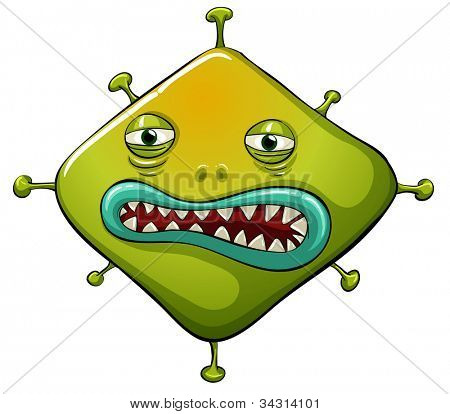 Ilustrace ošklivý virus