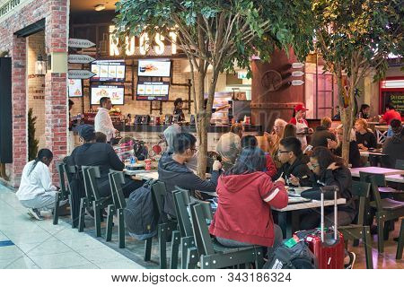 DUBAI, UAE - CIRCA JANUARY 2019: the Daily DXB urban street food at Dubai International Airport.