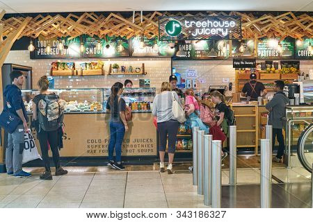 DUBAI, UAE - CIRCA JANUARY 2019: Treehouse Juicery at Dubai International Airport.