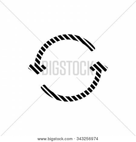 Stripped Recycle Icons. Recycle Made Of Lines. Stock Vector Illustration Isolated On White Backgroun