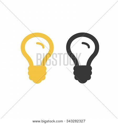 Vector Light Bulb Icon Set. Stock Vector Illustration Isolated On White Background.
