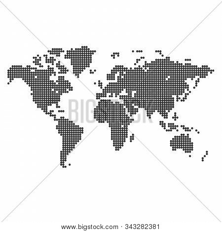 Stock Vector World Map Vector Isolated On White Background Flat Earth ...