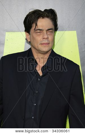 LOS ANGELES - JUN-25: Benicio Del Toro bei der Premiere von Universal Pictures 'Wilden' bei Westwood 
