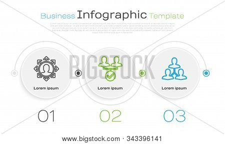 Set Line Project Team Base, Project Team Base And Project Team Base. Business Infographic Template. 