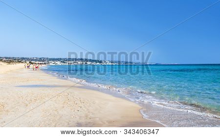 Pescoluse Beach Near Salve, The Maldives Of Salento, Puglia, Italy