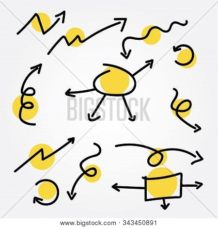 Doodle Arrow Vector Set Design Element For Presentation