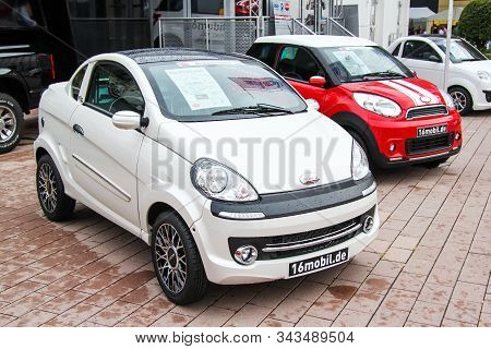Frankfurt Am Main, Germany - September 14, 2013: Tiny Urban Vehicle Microcar F8c Presented At The Fr
