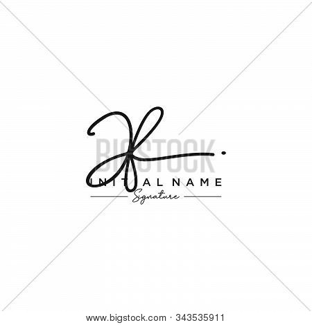 Letter Initial Jf Signature Logo Template Vector